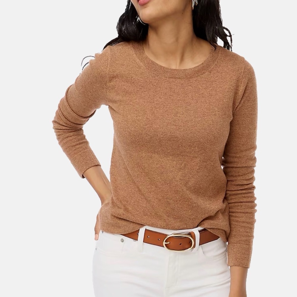 J. Crew Teddie Women’s Brown Merino Wool Cotton Blend Sweater Size Small